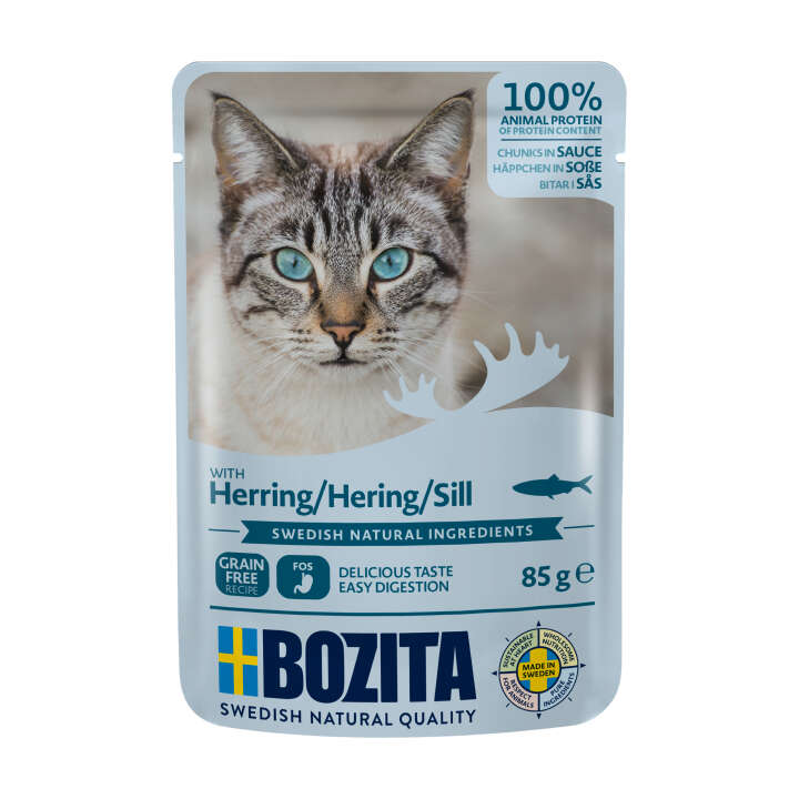 BOZITA Katzen-Nassfutter Häppchen in Sauce Hering